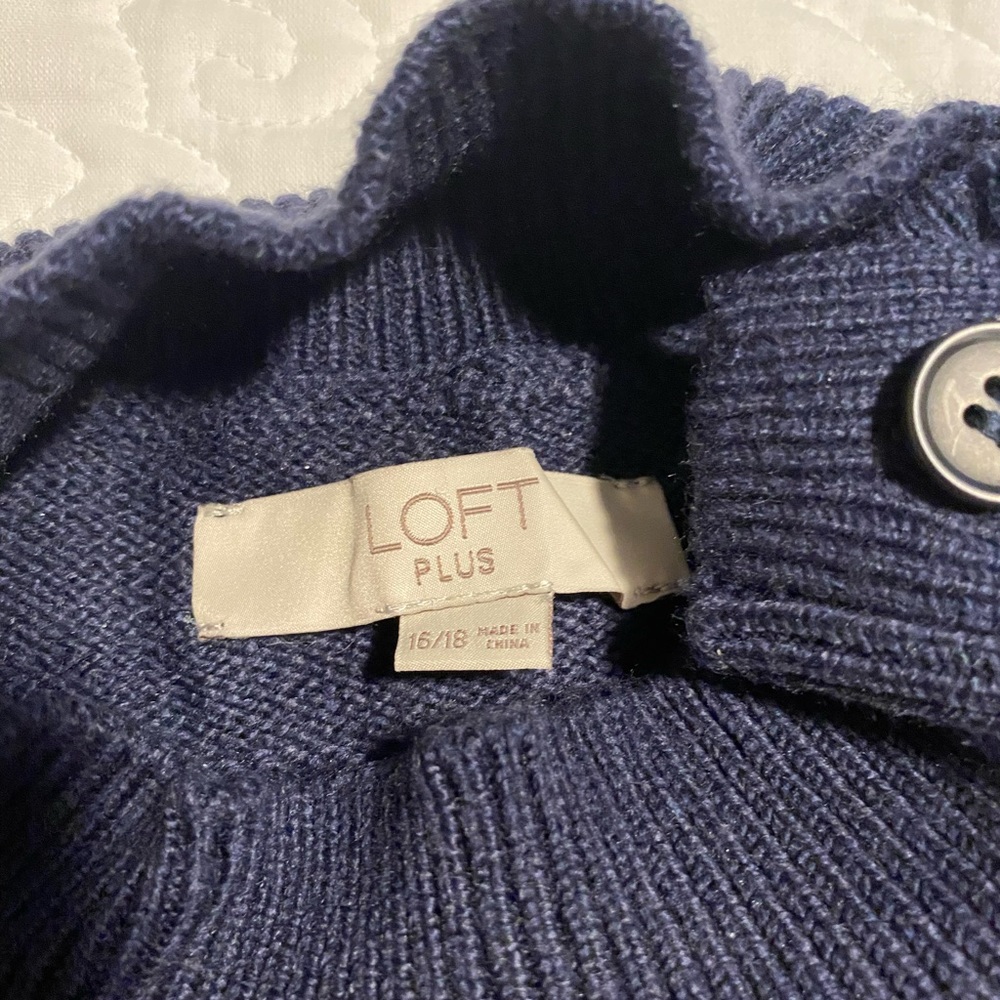 Loft Plus Drop Shoulder Sweater. Button Embellish… - image 3